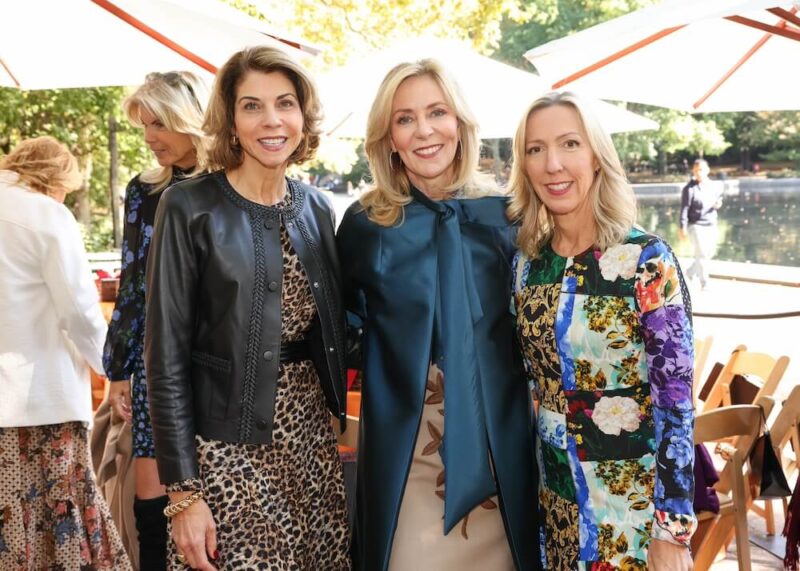 Natalie Stange, Cathy Lorenz and Suzanne Wolden at the 2024 Central Park Conservancy Women’s Committee Fall Luncheon
