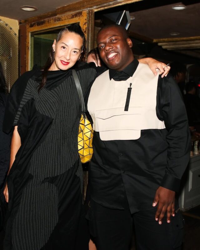 Angela Goding and Cornelius Tulloch at Baxter St @ The Box Benefit Celebrating Mark Ronson, KAWS, and Julia Chiang and Naima Green