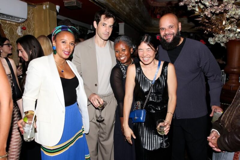 Estelle Bailey-Babenzien, Mark Ronson, Julia Chiang and Dave Guy at Baxter St @ The Box Benefit Celebrating Mark Ronson, KAWS, and Julia Chiang and Naima Green