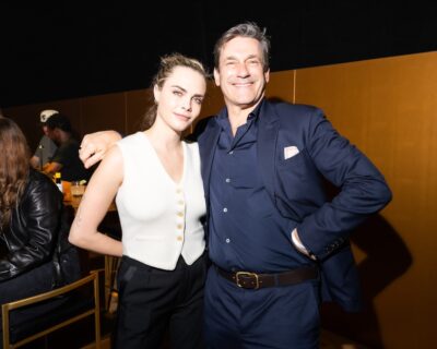 Cara Delevingne and Jon Hamm at The One Party by Uber 2025