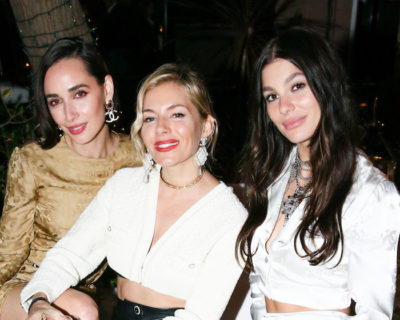 Rebecca Dayan, Sienna Miller and Camila Morrone at the Chanel and Charles Finch Pre-Oscar Awards Dinner at the Polo Lounge in Beverly Hills