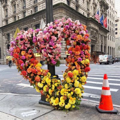 Lewis Miller’s Flower Flashes are often Valentines to New York City, especially during the pandemic. Credit: Irini Arakas Greenbaum