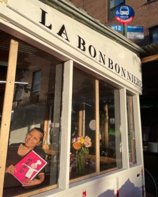 Looking in the window at La Bonbonniere, a historic greasy spoon in the West Village. Photo courtesy of @happydavid