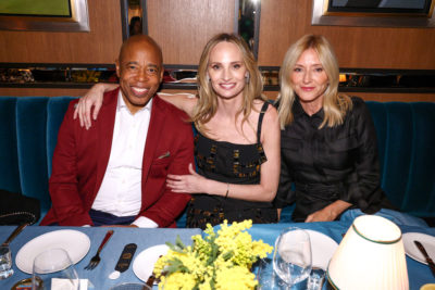 Eric Adams, Lauren Santo Domingo and Marie-Chantal Crown Princess of Greece and Denmark at LAUREN SANTO DOMINGO HOSTS THE OPENING OF CAVIAR KASPIA IN NEW YORK FOR MODA OPERANDI