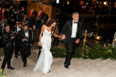 Amal Clooney and George Clooney at The Clooney Foundation for Justice, Albie Awards Gala