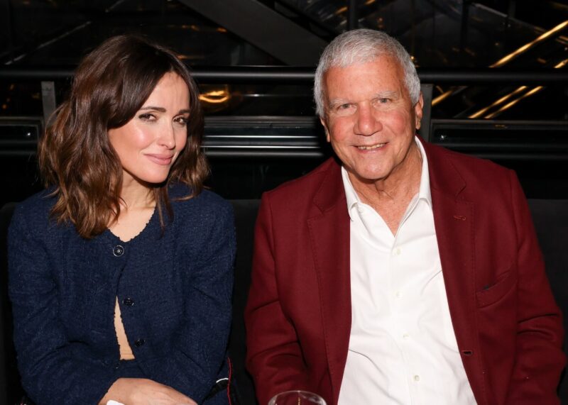 Rose Byrne and Larry Gagosian at the CHANEL Dinner to Celebrate The Watches & Fine Jewelry Fifth Avenue Flagship Boutique - Inside