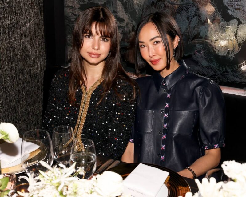 Violetta Komyshan and Chriselle Lim at the CHANEL Dinner to Celebrate The Watches & Fine Jewelry Fifth Avenue Flagship Boutique - Inside