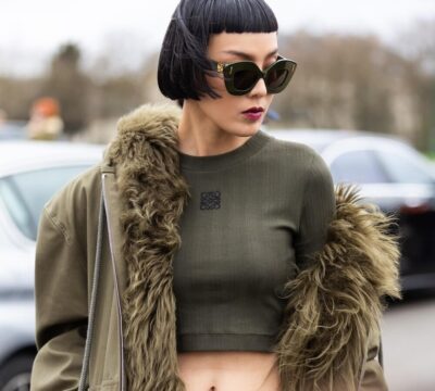 Kiwi Lee at Paris Fashion Week FW24 Street Style