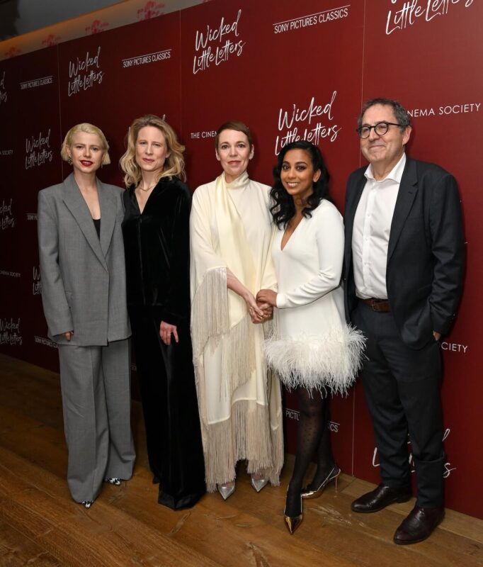 Jessie Buckley, Thea Sharrock, Olivia Colman, Anjana Vasan and Michael Barker at Sony Pictures Classics & The Cinema Society host a special screening of 