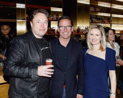 Elon Musk, James Murdoch and Kathryn Murdoch at the Special Screening of PBS' 