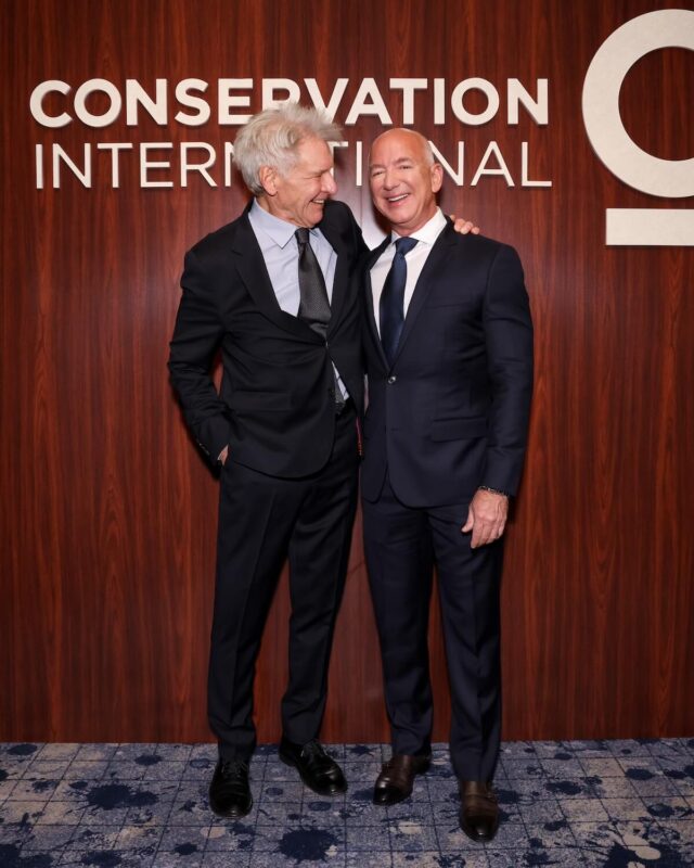 Harrison Ford and Jeff Bezos at the Conservation International 2024 Gala