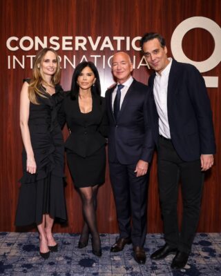Lauren Santo Domingo, Lauren Sánchez, Jeff Bezos and Andrés Santo Domingo at the Conservation International 2024 Gala
